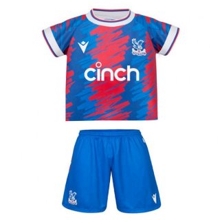 Maglia Crystal Palace Home Bambino 2022 2023 Rosso Blu Maglia Crystal Palace Home Bambino 2022 2023 Rosso Blu