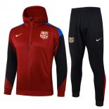 Felpa Cappuccio Barcellona 2024 2025 Rosso Blu 3