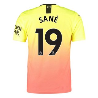Maglia Manchester City NO.19 Sane Terza 2019 2020 Arancione Maglia Manchester City NO.19 Sane Terza 2019 2020 Arancione