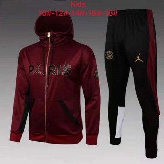Bambino Felpa Cappuccio Paris Saint Germain 2022 Rosso Nero Bambino Felpa Cappuccio Paris Saint Germain 2022 Rosso Nero