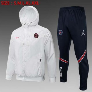 Giacca a vento Paris Saint Germain Set Completo 2022 Bianco Nero Giacca a vento Paris Saint Germain Set Completo 2022 Bianco Nero