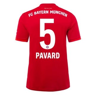 Maglia Bayern Munich NO.5 Pavard Home 2019 2020 Rosso Maglia Bayern Munich NO.5 Pavard Home 2019 2020 Rosso