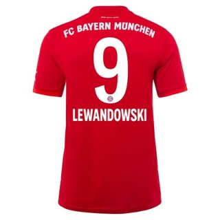 Maglia Bayern Munich NO.9 Lewandowski Home 2019 2020 Rosso Maglia Bayern Munich NO.9 Lewandowski Home 2019 2020 Rosso