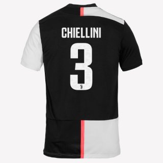 Maglia Juventus NO.3 Chiellini Home 2019 2020 Bianco Nero Maglia Juventus NO.3 Chiellini Home 2019 2020 Bianco Nero