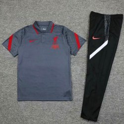 Polo Liverpool Set Completo 2020-2021 Grigio Nero