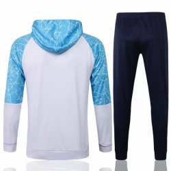 Felpa Cappuccio Manchester City 2021 2022 Blu Bianco