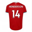 Maglia Liverpool NO.14 Henderson Home 2020 2021 Rosso
