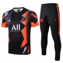 Maglia di Formazione Paris Saint Germain Set Completo 2019 2020 Nero Arancione
