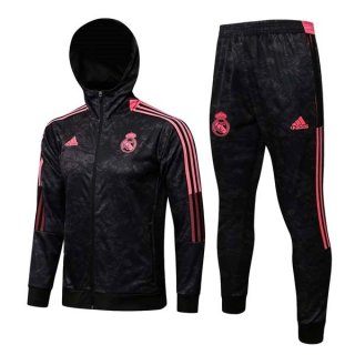 Felpa Cappuccio Real Madrid 2022 Grigio Rosa Felpa Cappuccio Real Madrid 2022 Grigio Rosa
