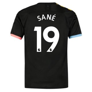 Maglia Manchester City NO.19 Sane Away 2019 2020 Nero Maglia Manchester City NO.19 Sane Away 2019 2020 Nero