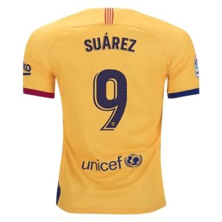 Maglia Barcellona NO.9 Suarez Away 2019 2020 Giallo Maglia Barcellona NO.9 Suarez Away 2019 2020 Giallo