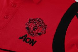 Polo Set Completo Manchester United 2019 2020 Borgogna Nero