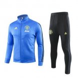 Felpa Manchester United 2019 2020 Blu Luce