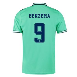 Maglia Real Madrid NO.9 Benzema Terza 2019 2020 Verde Maglia Real Madrid NO.9 Benzema Terza 2019 2020 Verde