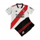 Maglia River Plate Home Bambino 2021 2022 Bianco