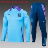 Bambino Felpa Allenamento Argentina 2024 2025 Blu 3
