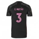 Maglia Real Madrid Terza NO.3 E. Militão 2020 2021 Nero