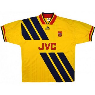 Thailandia Maglia Arsenal Away Retro 1993 1994 Giallo Thailandia Maglia Arsenal Away Retro 1993 1994 Giallo