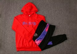 Felpa Cappuccio Paris Saint Germain 2021 2022 Rosso Nero Porpora