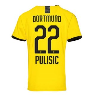 Thailandia Maglia Borussia Dortmund NO.22 Pulisic Home 2019 2020 Giallo Thailandia Maglia Borussia Dortmund NO.22 Pulisic Home 2019 2020 Giallo