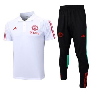 Polo Manchester United Set Completo 2024 Bianco 2 Polo Manchester United Set Completo 2024 Bianco 2