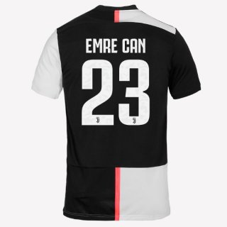 Maglia Juventus NO.23 Emre Can Home 2019 2020 Bianco Nero Maglia Juventus NO.23 Emre Can Home 2019 2020 Bianco Nero