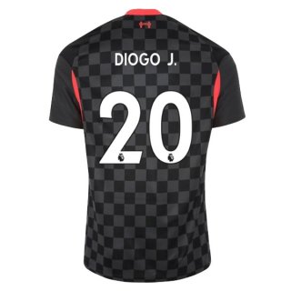 Maglia Liverpool NO.20 Diogo Jota Terza 2020 2021 Nero Maglia Liverpool NO.20 Diogo Jota Terza 2020 2021 Nero