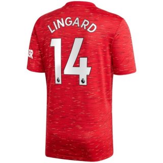 Maglia Manchester United NO.14 Lingard Home 2020 2021 Rosso Maglia Manchester United NO.14 Lingard Home 2020 2021 Rosso