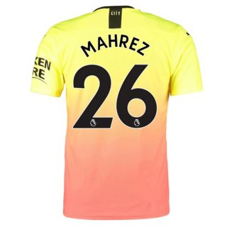 Maglia Manchester City NO.26 Mahrez Terza 2019 2020 Arancione Maglia Manchester City NO.26 Mahrez Terza 2019 2020 Arancione