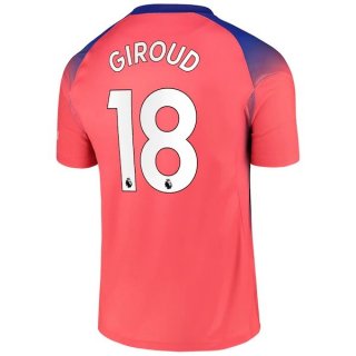 Maglia Chelsea NO.18 Giroud Terza 2020 2021 Arancione Maglia Chelsea NO.18 Giroud Terza 2020 2021 Arancione