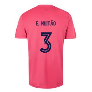 Maglia Real Madrid Away NO.3 E. Militão 2020 2021 Rosa Maglia Real Madrid Away NO.3 E. Militão 2020 2021 Rosa
