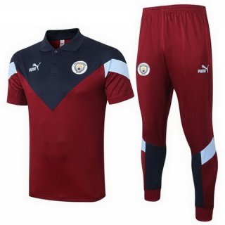 Polo Manchester City Set Completo 2020 2021 Borgogna Polo Manchester City Set Completo 2020 2021 Borgogna