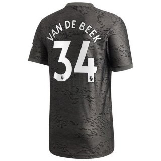 Maglia Manchester United NO.34 Van De Beek Away 2020 2021 Nero Maglia Manchester United NO.34 Van De Beek Away 2020 2021 Nero