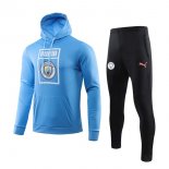 Felpa Manchester City 2019 2020 Blu Luce Nero