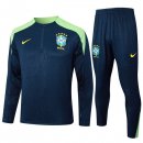 Felpa Allenamento Brasile 2024 2025 Blu Verde