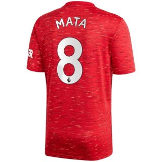Maglia Manchester United NO.8 Mata Home 2020 2021 Rosso Maglia Manchester United NO.8 Mata Home 2020 2021 Rosso