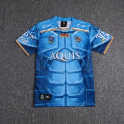 Thailandia Maglia Gold Coast Titans Classic 2017 2018 Blu