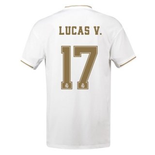 Maglia Real Madrid NO.17 Lucas V. Home 2019 2020 Bianco Maglia Real Madrid NO.17 Lucas V. Home 2019 2020 Bianco