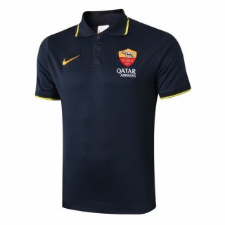 Polo AS Roma 2019 2020 Nero Giallo Polo AS Roma 2019 2020 Nero Giallo