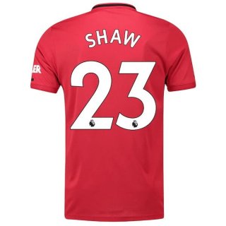 Maglia Manchester United NO.23 Shaw Home 2019 2020 Rosso Maglia Manchester United NO.23 Shaw Home 2019 2020 Rosso